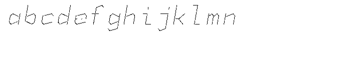NK Fracht Square Thin Italic Font LOWERCASE