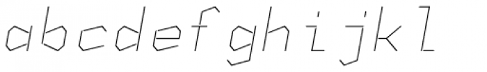 NK Fracht Round Thin Italic Font LOWERCASE