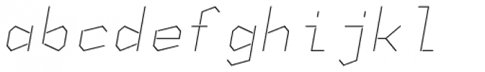 NK Fracht Square Thin Italic Font LOWERCASE