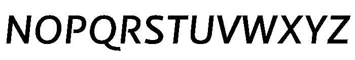 NN Medien Medium Italic Webfont Font UPPERCASE
