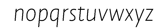 NNAlenaSTD ThinItalic Font LOWERCASE
