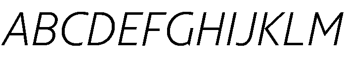 NNArosaSTD ExtraLightItalic Font UPPERCASE
