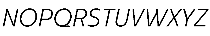 NNArosaSTD ExtraLightItalic Font UPPERCASE