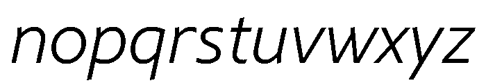 NNArosaSTD ExtraLightItalic Font LOWERCASE
