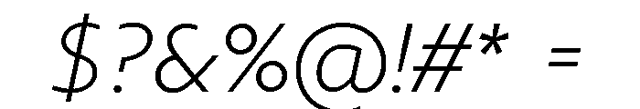 NNArosaSTD ThinItalic Font OTHER CHARS