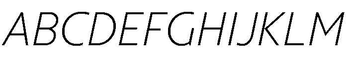 NNArosaSTD ThinItalic Font UPPERCASE