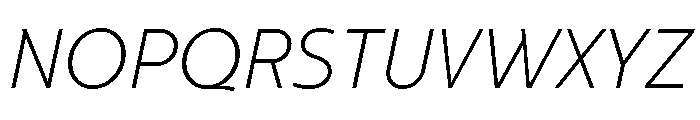 NNArosaSTD ThinItalic Font UPPERCASE