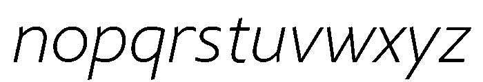 NNArosaSTD ThinItalic Font LOWERCASE