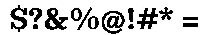 NNColroySTD Bold Font OTHER CHARS