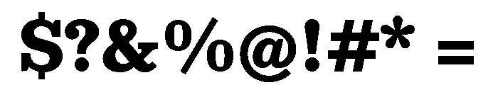 NNColroySTD Heavy Font OTHER CHARS