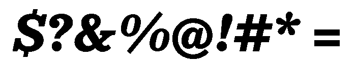 NNColroySTD HeavyItalic Font OTHER CHARS