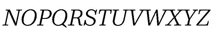 NNColroySTD LightItalic Font UPPERCASE