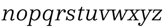 NNColroySTD LightItalic Font LOWERCASE