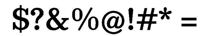 NNColroySTD Medium Font OTHER CHARS