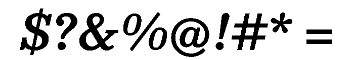 NNColroySTD MediumItalic Font OTHER CHARS