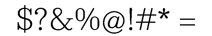 NNColroySTD Thin Font OTHER CHARS
