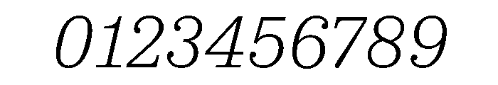 NNColroySTD ThinItalic Font OTHER CHARS