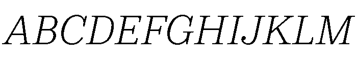 NNColroySTD ThinItalic Font UPPERCASE