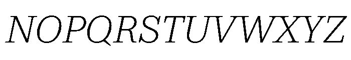 NNColroySTD ThinItalic Font UPPERCASE