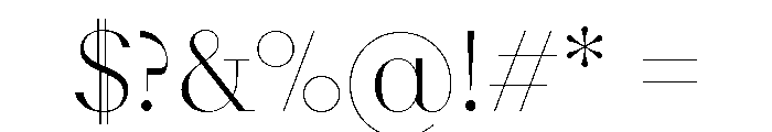 NNDidotModern STD Light Font OTHER CHARS