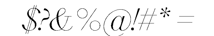 NNDidotModern STD LightItalic Font OTHER CHARS