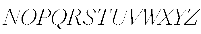 NNDidotModern STD LightItalic Font UPPERCASE