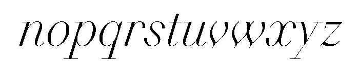 NNDidotModern STD LightItalic Font LOWERCASE