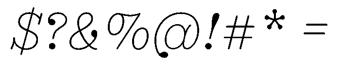 NNEditeurItalicSTD Thin Font OTHER CHARS
