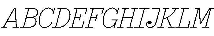 NNEditeurItalicSTD Thin Font UPPERCASE