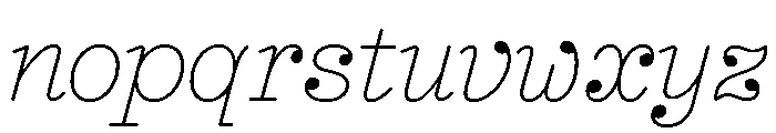 NNEditeurItalicSTD Thin Font LOWERCASE
