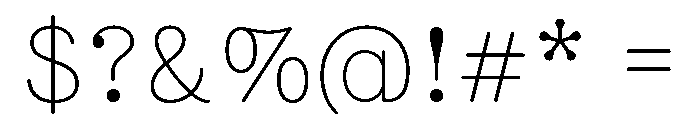 NNEditeurSemiSTD Thin Font OTHER CHARS