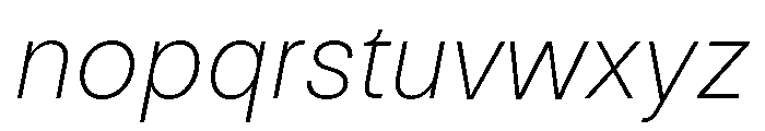 NNNouvelleGroteskSTD ThinDiagonal Font LOWERCASE