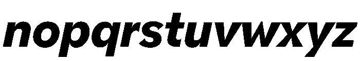 NNPivotGroteskSTD HeavyItalic Font LOWERCASE