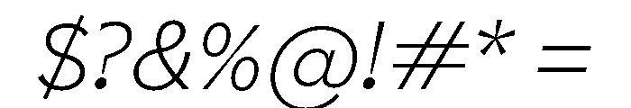 NNPivotGroteskSTD ThinItalic Font OTHER CHARS