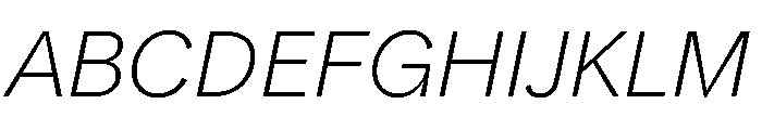 NNPivotGroteskSTD ThinItalic Font UPPERCASE