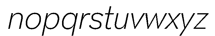 NNPivotGroteskSTD ThinItalic Font LOWERCASE