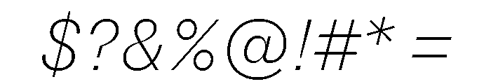 NNSwintonSTD ExtraLightItalic Font OTHER CHARS