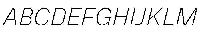 NNSwintonSTD ExtraLightItalic Font UPPERCASE