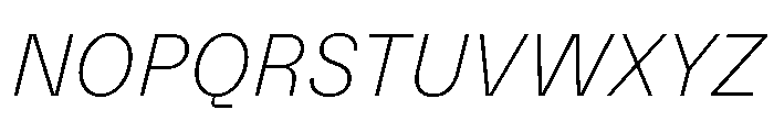 NNSwintonSTD ExtraLightItalic Font UPPERCASE