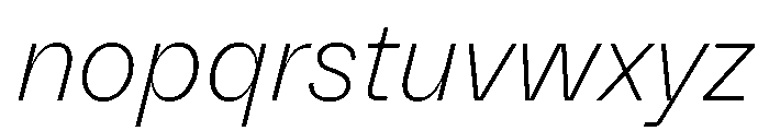 NNSwintonSTD ExtraLightItalic Font LOWERCASE