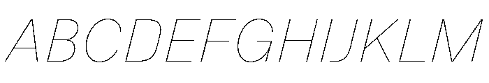 NNSwintonSTD ExtraThinItalic Font UPPERCASE