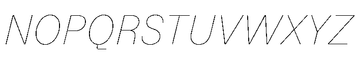 NNSwintonSTD ExtraThinItalic Font UPPERCASE