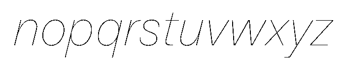 NNSwintonSTD ExtraThinItalic Font LOWERCASE