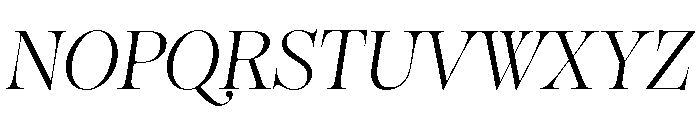 Norman Variable Light Italic Font UPPERCASE