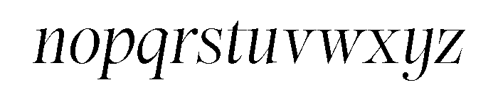 Norman Variable Light Italic Font LOWERCASE