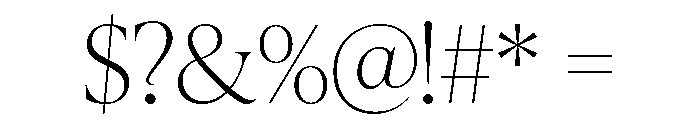 Norman Variable Thin Font OTHER CHARS