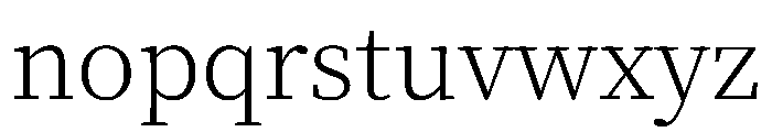 Noto Serif JP ExtraLight Font LOWERCASE