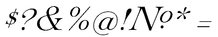 Novantique Script Light Italic Font OTHER CHARS