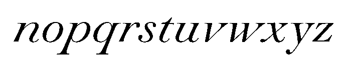 Novantique Script Light Italic Font LOWERCASE