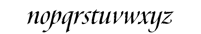 Novantique Script Semibold Italic Font LOWERCASE